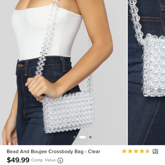 Fashion Nova Clear Beaded Women's Bag - Picture 2 of 5
